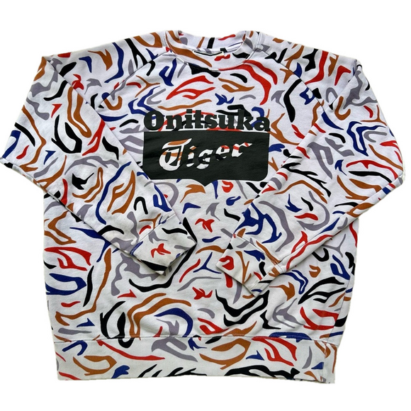Onitsuka Tiger Sweat Top Sweatshirt Size XSmall Multicolor Iconic Tiger … - Picture 1 of 10
